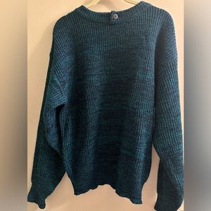 Vintage Adam Sloane Grandpa Sweater Men’s Large Pullover Blue Acrylic